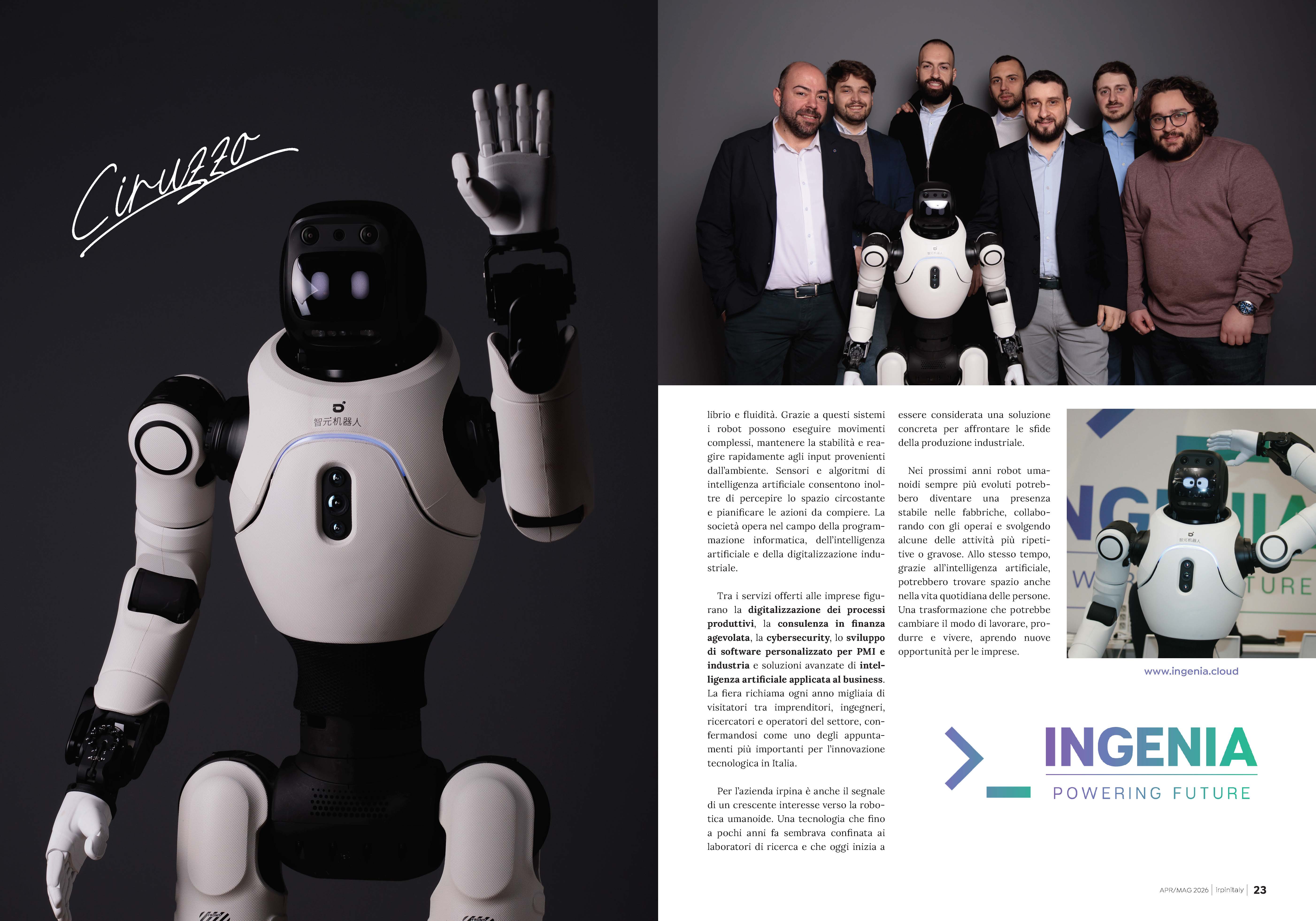IrpinItaly dedica un articolo ai robot umanoidi "made in Irpinia" di Ingenia conquistano il MECSPE di Bologna
